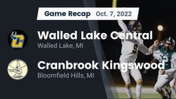Recap: Walled Lake Central  vs. Cranbrook Kingswood  2022