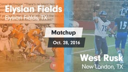 Matchup: Elysian Fields High vs. West Rusk  2016