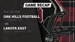 Recap: Oak Hills Football vs. Lakota East  2016