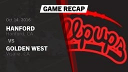 Recap: Hanford  vs. Golden West  2016