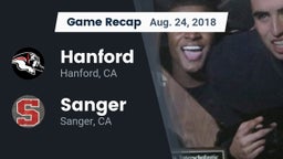 Recap: Hanford  vs. Sanger  2018