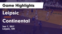 Leipsic  vs Continental  Game Highlights - Jan 7, 2017