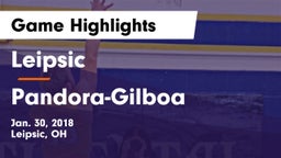 Leipsic  vs Pandora-Gilboa  Game Highlights - Jan. 30, 2018