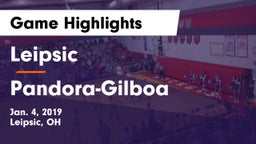 Leipsic  vs Pandora-Gilboa  Game Highlights - Jan. 4, 2019