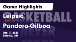 Leipsic  vs Pandora-Gilboa  Game Highlights - Jan. 3, 2020