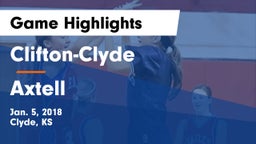 Clifton-Clyde  vs Axtell  Game Highlights - Jan. 5, 2018