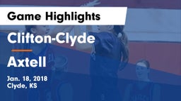 Clifton-Clyde  vs Axtell  Game Highlights - Jan. 18, 2018