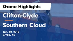 Clifton-Clyde  vs Southern Cloud  Game Highlights - Jan. 30, 2018