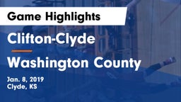 Clifton-Clyde  vs Washington County  Game Highlights - Jan. 8, 2019