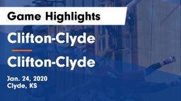 Clifton-Clyde  vs Clifton-Clyde  Game Highlights - Jan. 24, 2020