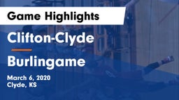 Clifton-Clyde  vs Burlingame Game Highlights - March 6, 2020