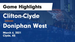 Clifton-Clyde  vs Doniphan West  Game Highlights - March 6, 2021