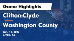 Clifton-Clyde  vs Washington County  Game Highlights - Jan. 11, 2022