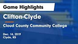 Clifton-Clyde  vs Cloud County Community College Game Highlights - Dec. 14, 2019