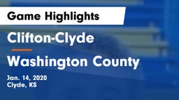 Clifton-Clyde  vs Washington County  Game Highlights - Jan. 14, 2020