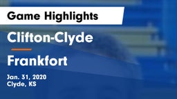 Clifton-Clyde  vs Frankfort  Game Highlights - Jan. 31, 2020