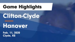 Clifton-Clyde  vs Hanover  Game Highlights - Feb. 11, 2020