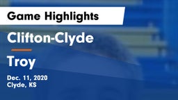 Clifton-Clyde  vs Troy  Game Highlights - Dec. 11, 2020