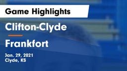 Clifton-Clyde  vs Frankfort Game Highlights - Jan. 29, 2021