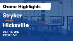 Stryker  vs Hicksville  Game Highlights - Dec. 16, 2017