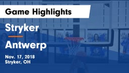 Stryker  vs Antwerp  Game Highlights - Nov. 17, 2018