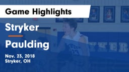 Stryker  vs Paulding  Game Highlights - Nov. 23, 2018