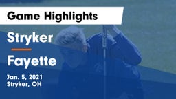 Stryker  vs Fayette  Game Highlights - Jan. 5, 2021