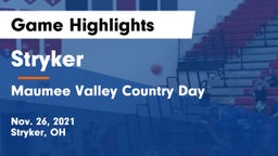 Stryker  vs Maumee Valley Country Day  Game Highlights - Nov. 26, 2021