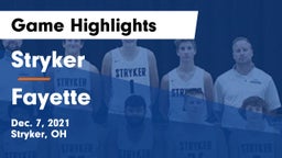 Stryker  vs Fayette  Game Highlights - Dec. 7, 2021
