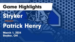 Stryker  vs Patrick Henry  Game Highlights - March 1, 2024