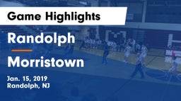 Randolph  vs Morristown  Game Highlights - Jan. 15, 2019