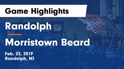 Randolph  vs Morristown Beard Game Highlights - Feb. 23, 2019