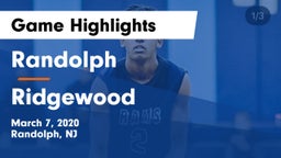 Randolph  vs Ridgewood Game Highlights - March 7, 2020