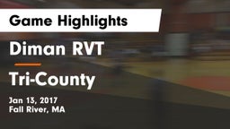Diman RVT  vs Tri-County Game Highlights - Jan 13, 2017