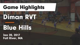 Diman RVT  vs Blue Hills Game Highlights - Jan 20, 2017