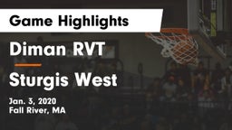 Diman RVT  vs Sturgis West Game Highlights - Jan. 3, 2020
