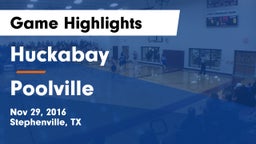 Huckabay  vs Poolville  Game Highlights - Nov 29, 2016