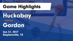 Huckabay  vs Gordon  Game Highlights - Jan 31, 2017