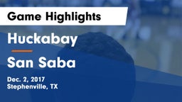 Huckabay  vs San Saba  Game Highlights - Dec. 2, 2017