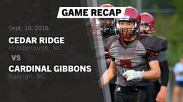 Recap: Cedar Ridge  vs. Cardinal Gibbons  2016