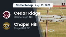Recap: Cedar Ridge  vs. Chapel Hill  2022