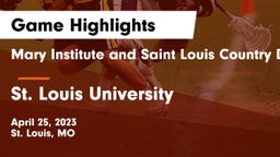 Mary Institute and Saint Louis Country Day School vs St. Louis University  Game Highlights - April 25, 2023