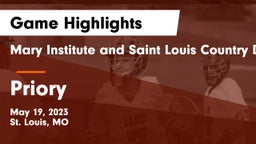 Mary Institute and Saint Louis Country Day School vs Priory  Game Highlights - May 19, 2023