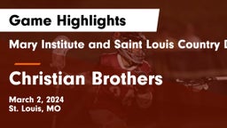 Mary Institute and Saint Louis Country Day School vs Christian Brothers  Game Highlights - March 2, 2024