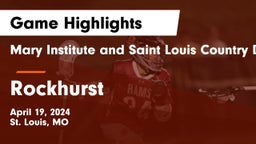 Mary Institute and Saint Louis Country Day School vs Rockhurst  Game Highlights - April 19, 2024
