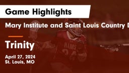 Mary Institute and Saint Louis Country Day School vs Trinity  Game Highlights - April 27, 2024