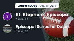 Recap: St. Stephen's Episcopal  vs. Episcopal School of Dallas 2019