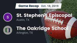 Recap: St. Stephen's Episcopal  vs. The Oakridge School 2019