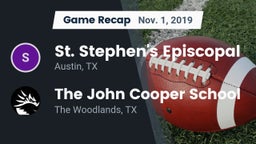 Recap: St. Stephen's Episcopal  vs. The John Cooper School 2019