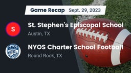 Recap: St. Stephen's Episcopal School vs. NYOS Charter School Football 2023